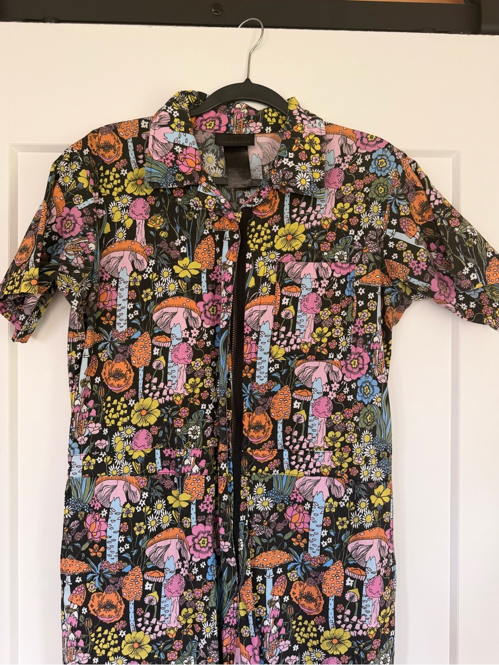Nooworks Black Floral & Mushroom Print Jumpsuit - Picture 2 of 7